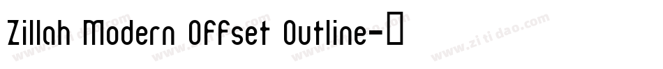 Zillah Modern Offset Outline字体转换